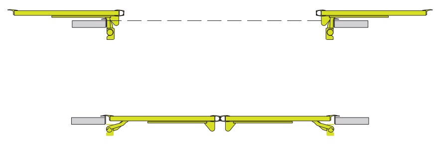 028c v3 Porta lliscant doble integrada elèctrica